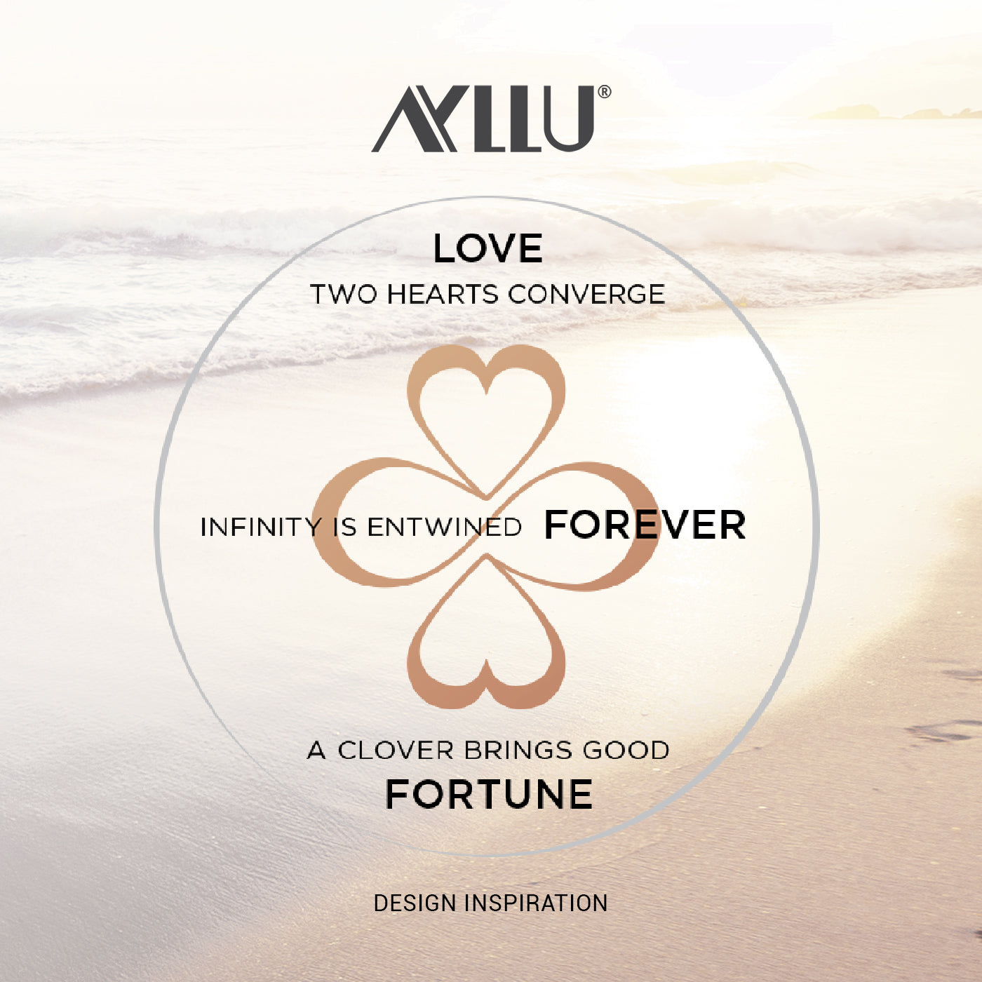 Ayllu Amulet Infinity Heart Clover Love Pendant Necklace for Teens