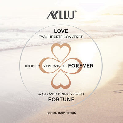 Ayllu Amulet Infinity Heart Clover Love Pendant Necklace for Teens