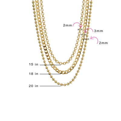 Statement Sparkling Bead Collar Necklace Multi-Strand Gold-Plated Choker 15-30 Inch