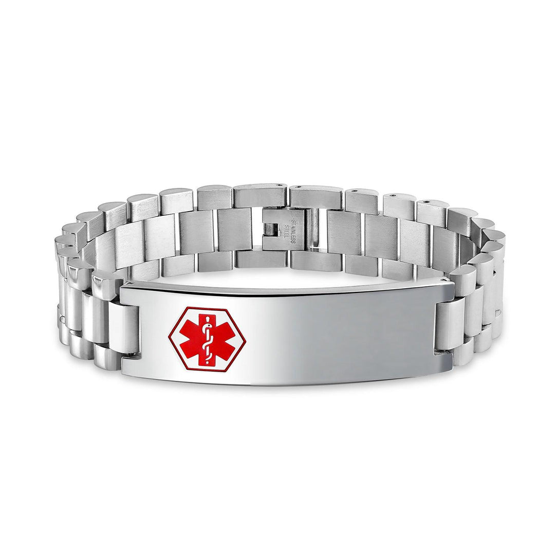 Mens medical alert cuff bracelet deals