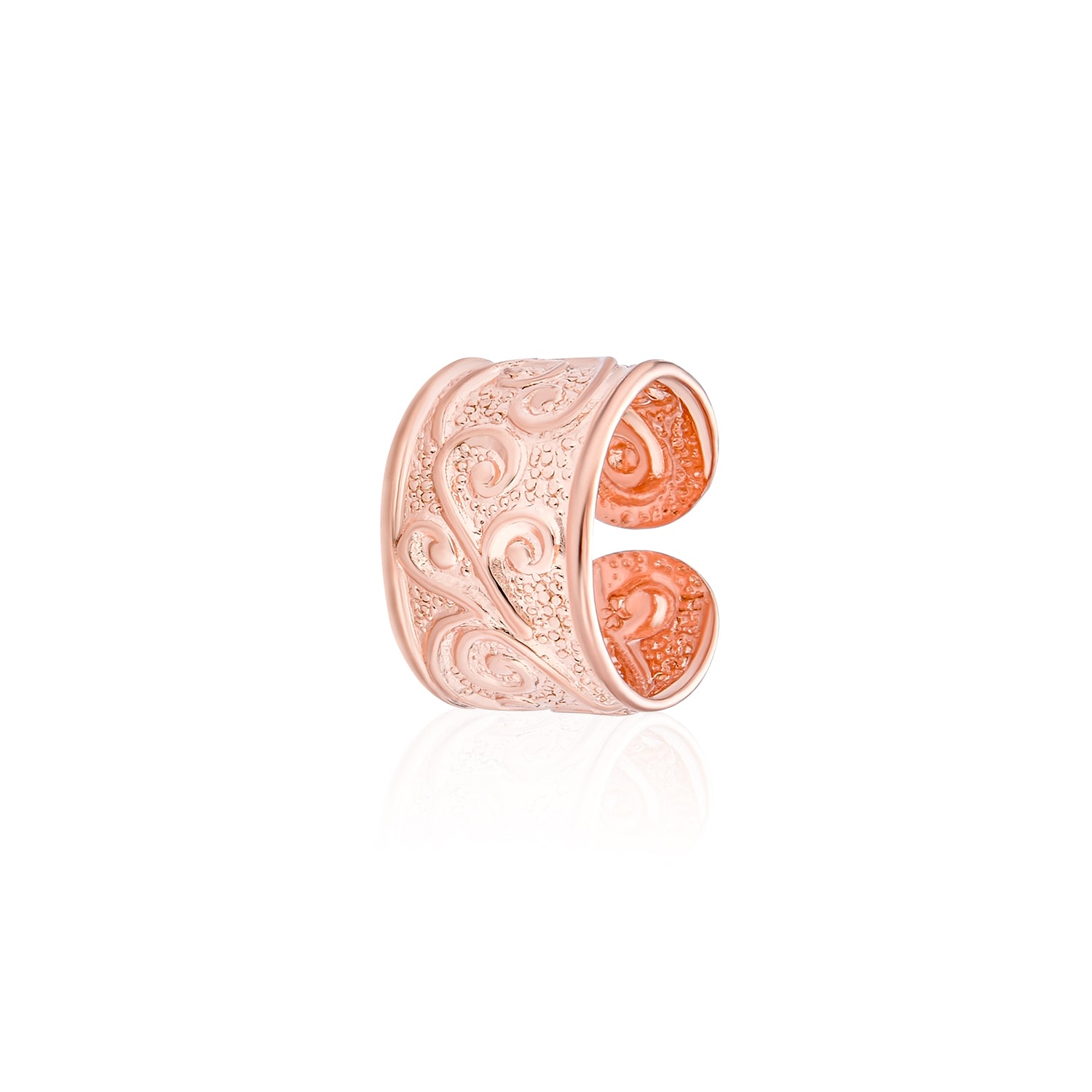 Set of 4 Boho Celtic Knot Triskele Ear Cuff Cartilage Earring Rose Gold Plated