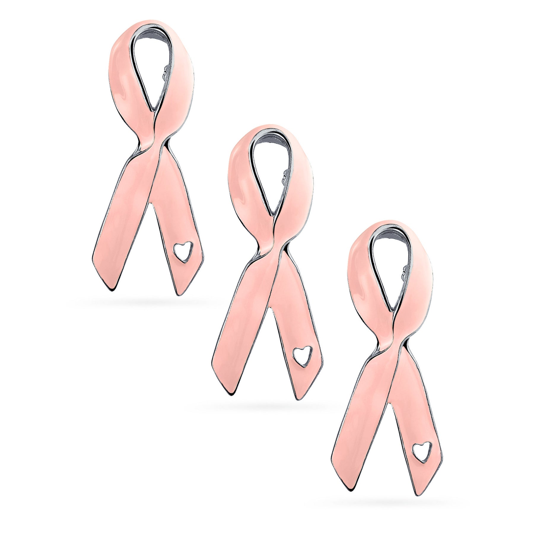 Prevention Pink Ribbon Breast Cancer Survivor Brooche Pin Gold Heart Accessory