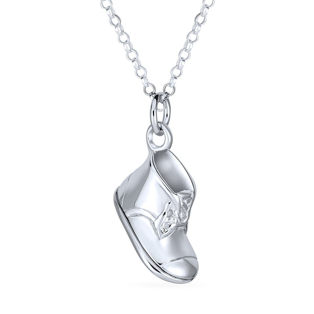 Personalize Sterling Silver Baby Shoe Charms Pendants New Mother Gift Bling Jewelry