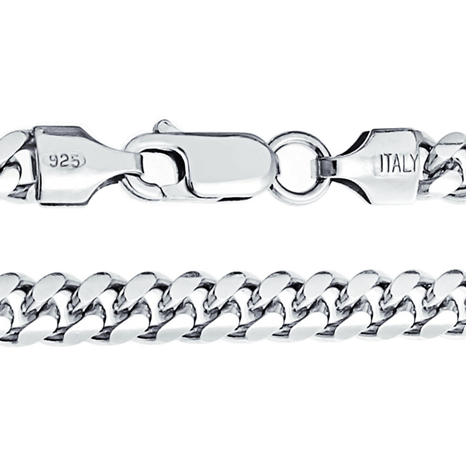 Solid Heavy .925 Sterling Silver 5MM Curb Miami Cuban Chain Link Necklace 24"
