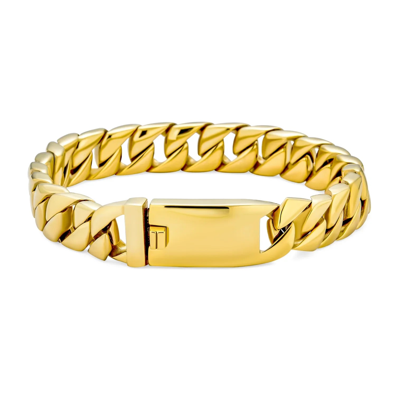 Miami Cuban Chain Link Bracelet for Men Silver Gold - Bling Jewelry