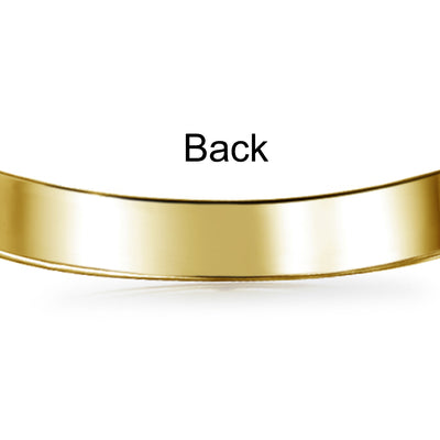 Gold Plated Identification Tag ID Bracelet Lightweight For Wrists