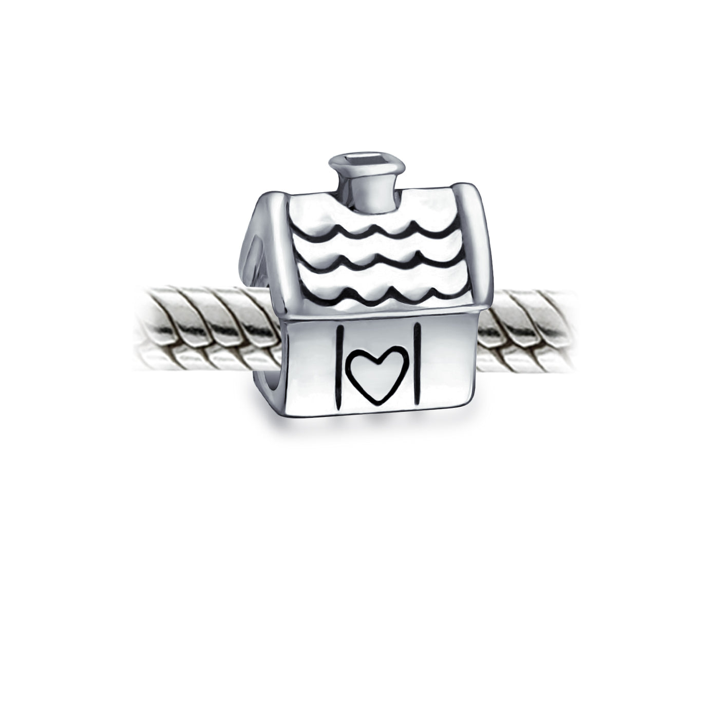 Set of 2 SUV Jeep Car and Sweet Heart New Homeowner Charm Bead Sterling Silver