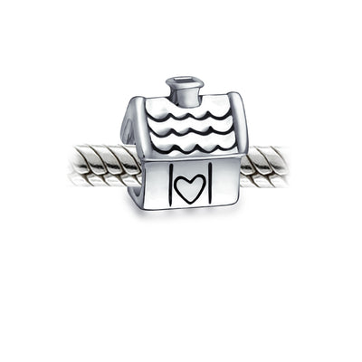 Set of 2 SUV Jeep Car and Sweet Heart New Homeowner Charm Bead Sterling Silver