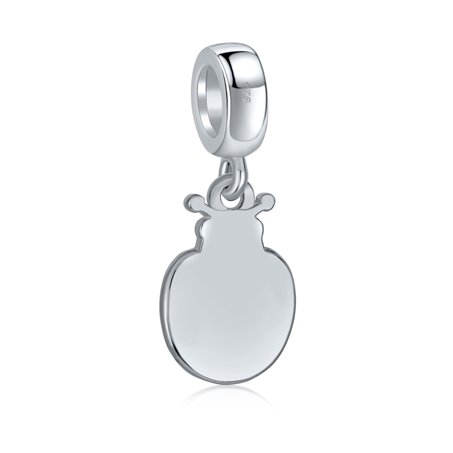 Personalized Red Ladybug Dangle Charm Bead Sterling Silver for Bracelets