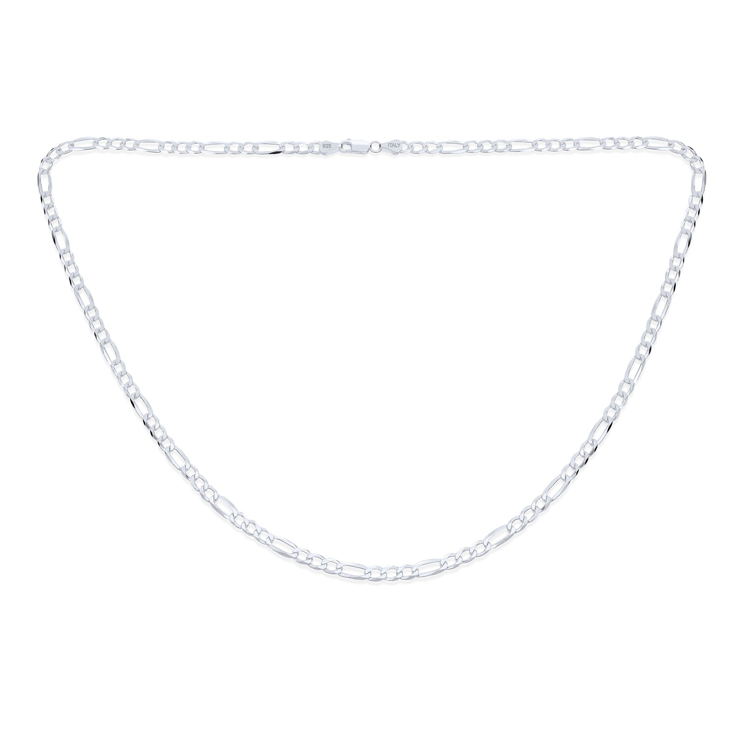Classic Solid 5.5MM Heavy .925 Sterling Silver Figaro Link Chain Necklace 16 Inch