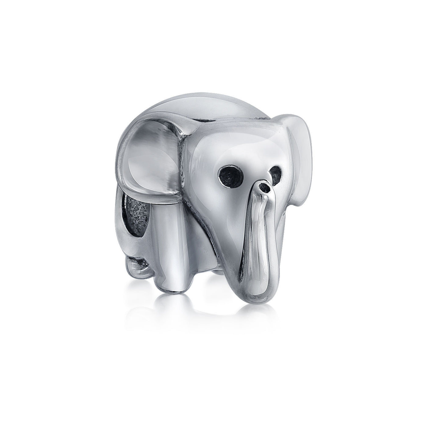 Set of 3 Koala Panda, Elephant, Foxy Lady Animal Fox Charm Bead Sterling Silver
