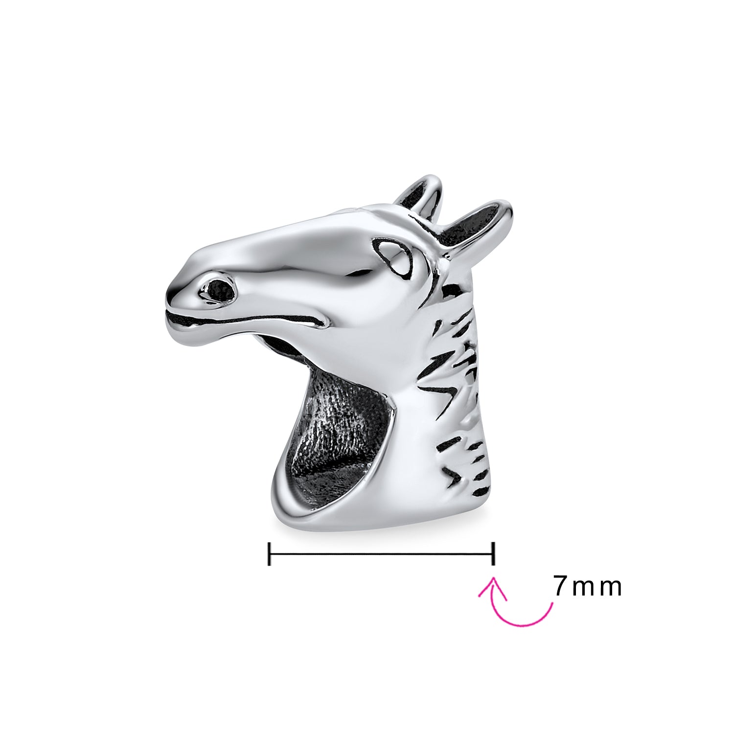 Sterling Silver Western Horse Jockey Equestrian Hat Cap Sports Helmet Charm Bead for Bracelet (Set)