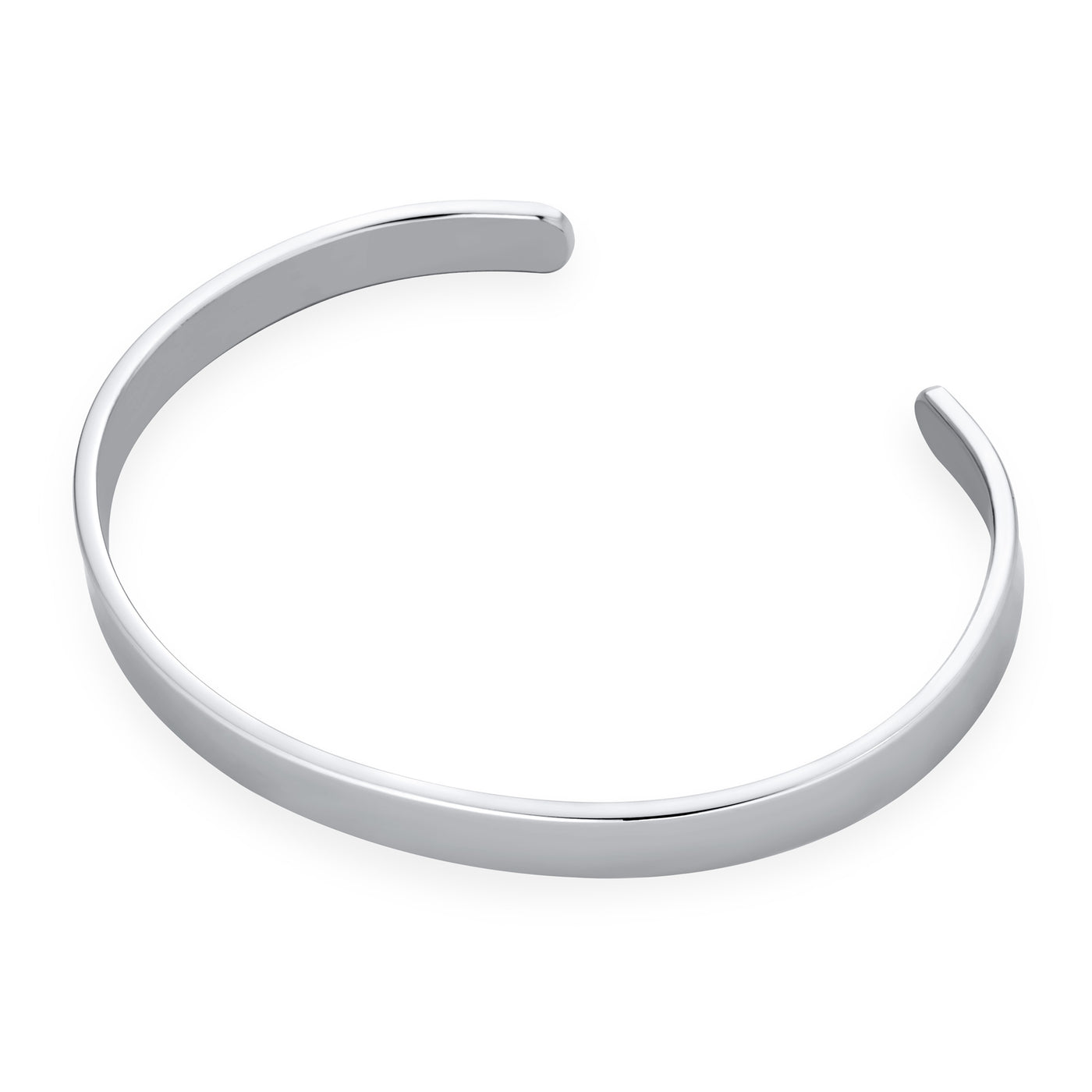 Set of 2 Black Plated Stainless Steel Cuff Bracelet Slender Stackable Bangle