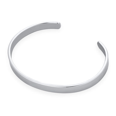Set of 2 Black Plated Stainless Steel Cuff Bracelet Slender Stackable Bangle
