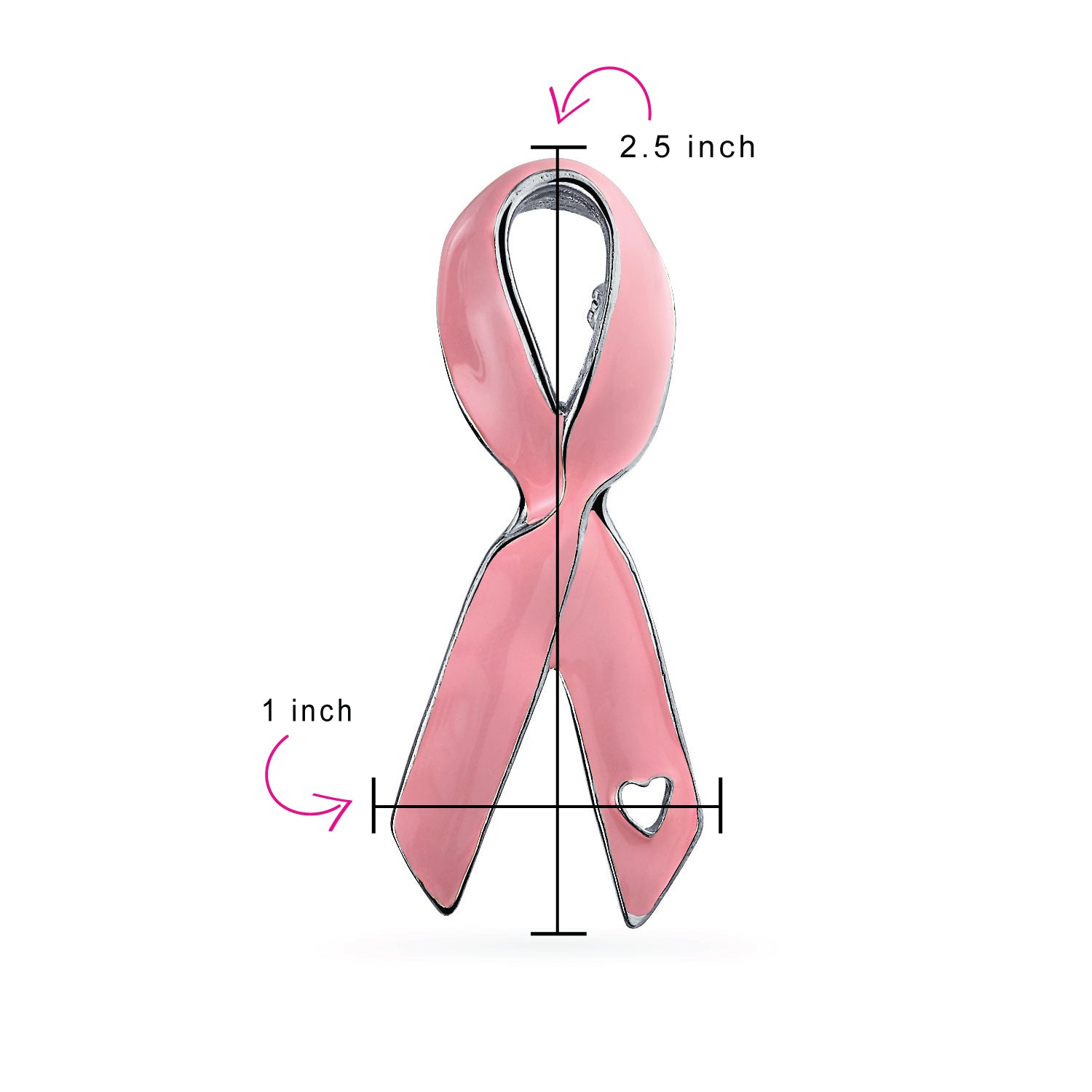 Prevention Pink Ribbon Breast Cancer Survivor Brooche Pin Gold Heart Accessory