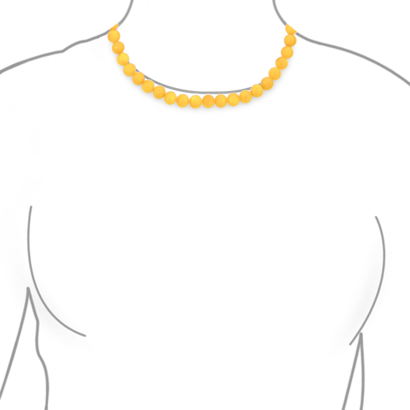 Plain Smooth Western Jewelry Jade Bead Strand Necklace with Silver Toggle Clasp