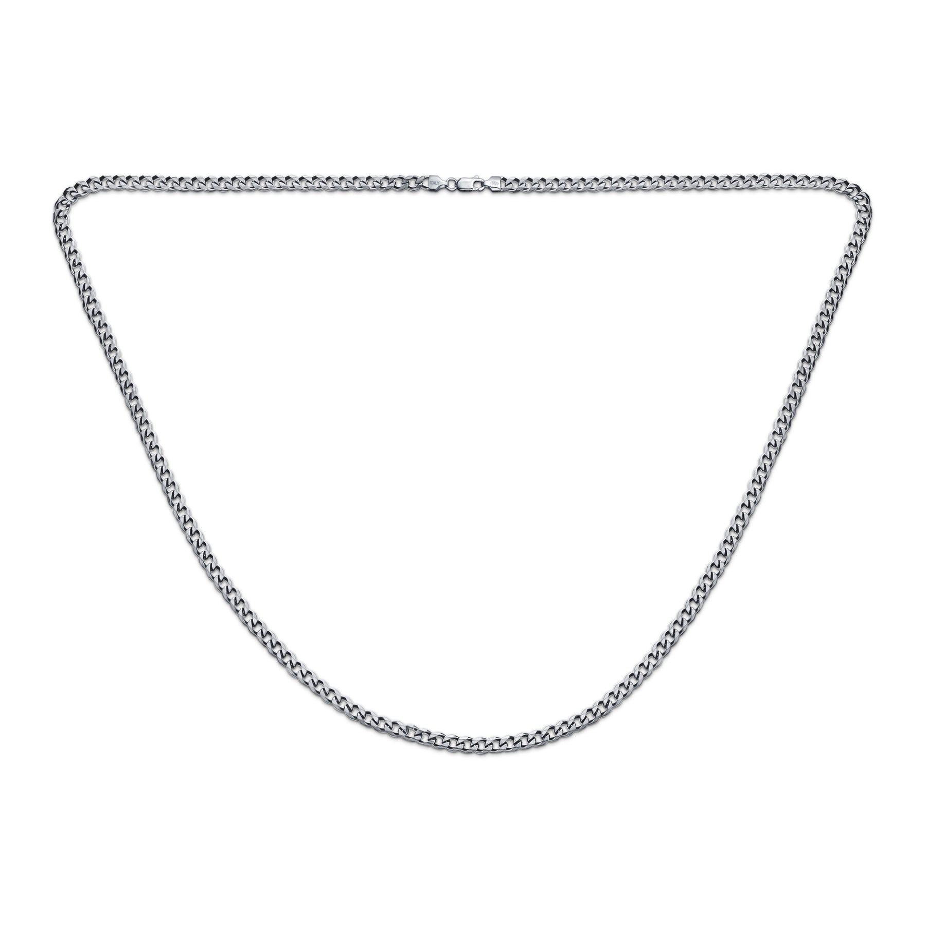 Solid Heavy .925 Sterling Silver 5MM Curb Miami Cuban Chain Link Necklace 24"