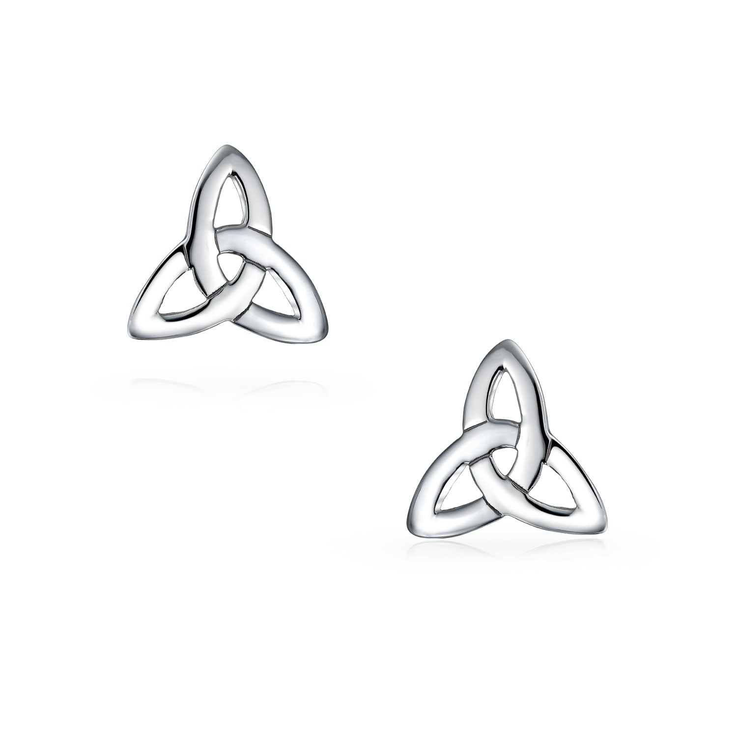 Set of 2 Small Celtic Irish Lover Infinity Knot Stud Earrings Oxidized Silver