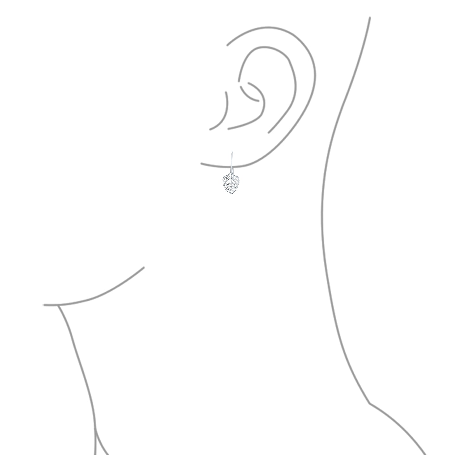 Delicate Filigree Leaf Dangle Earrings Sterling Silver Nature-Inspired Jewelry