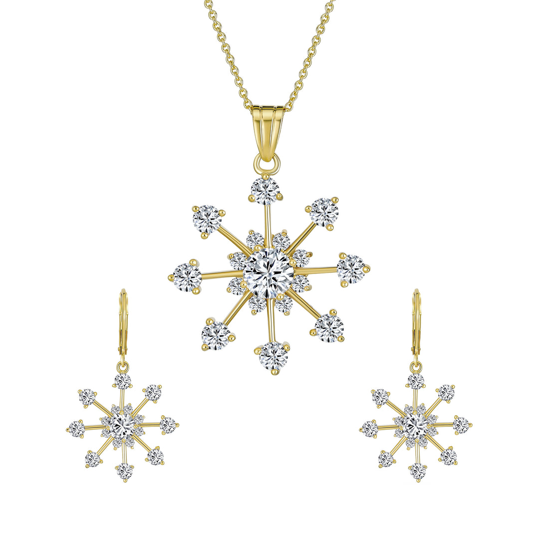 Snowflake earrings and necklace deals