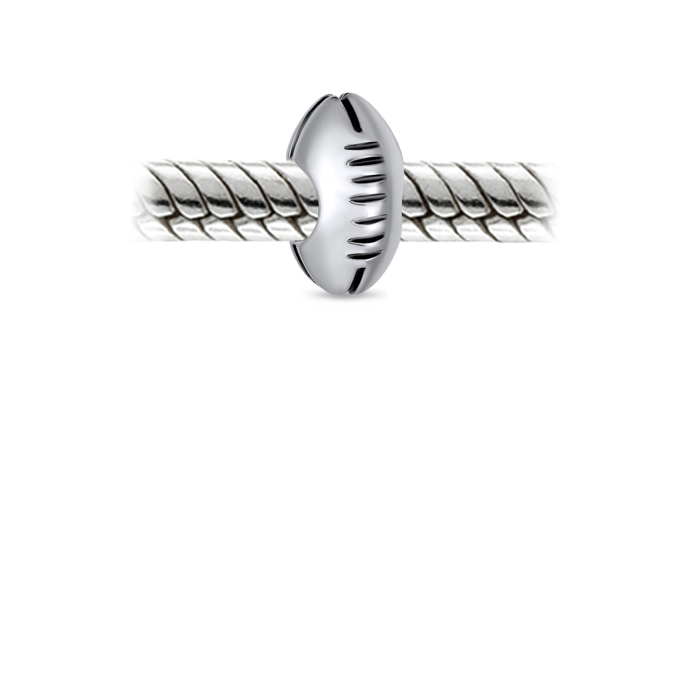 Set of 2 USA Rugby Sports & School Spirit Cheerleader Charm Bead Sterling Silver