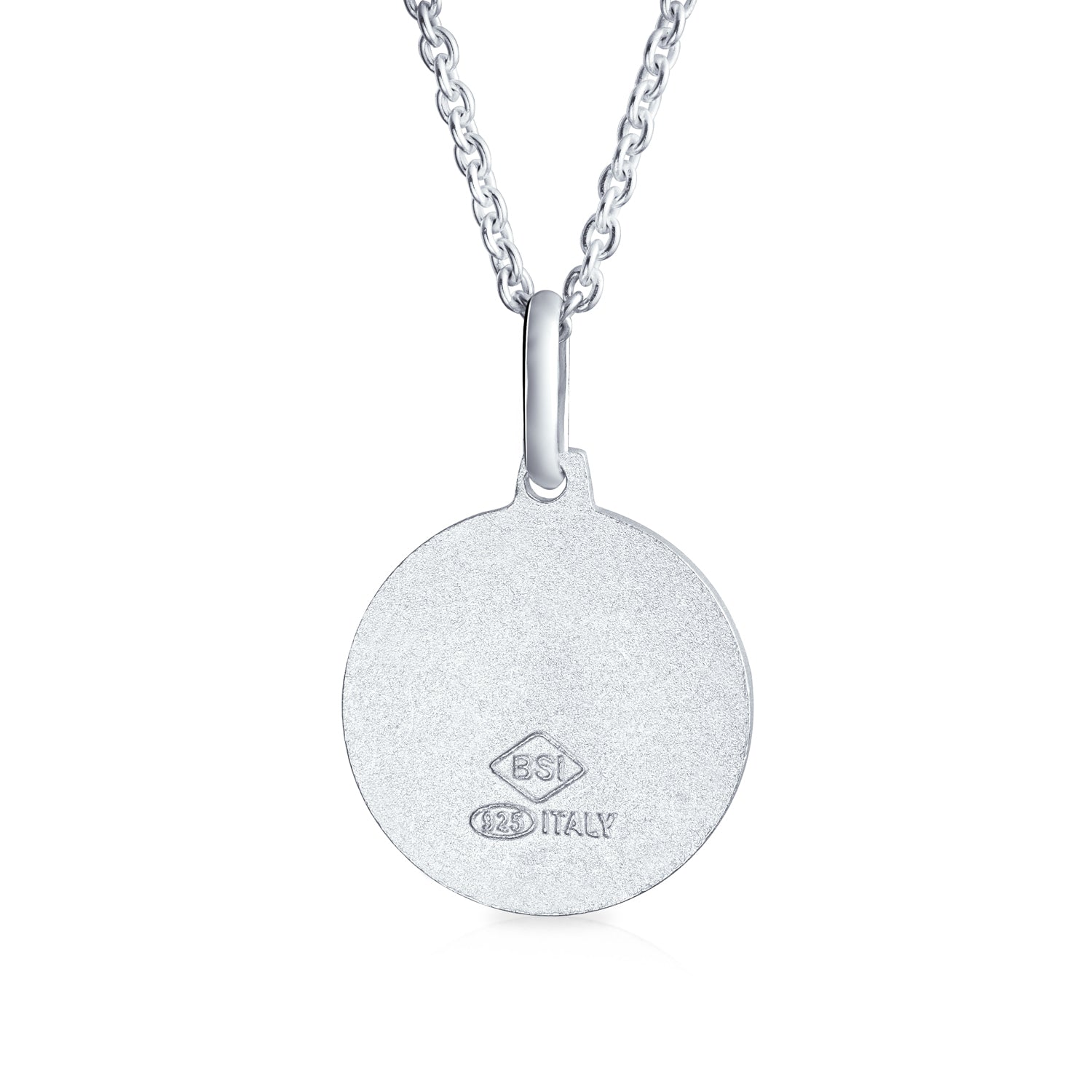 Saint Jude Thaddeus Pendant Necklace - Sterling Silver Religious Medal for Men