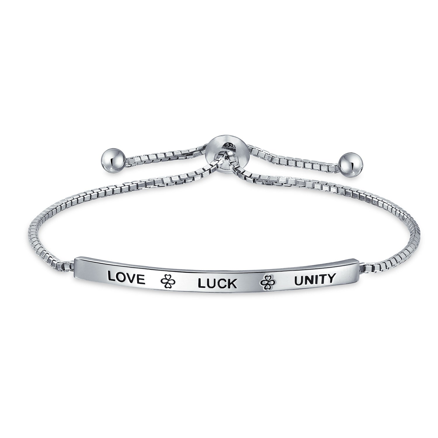 Ayllu Heart Infinity Clover Love Luck & Unity Bolo Bracelet & Stud Earrings
