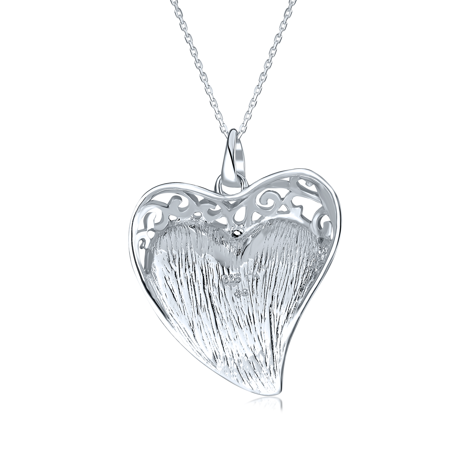 Gemstone Turquoise Filigree Heart Pendant & Stud Earrings Set Sterling Silver