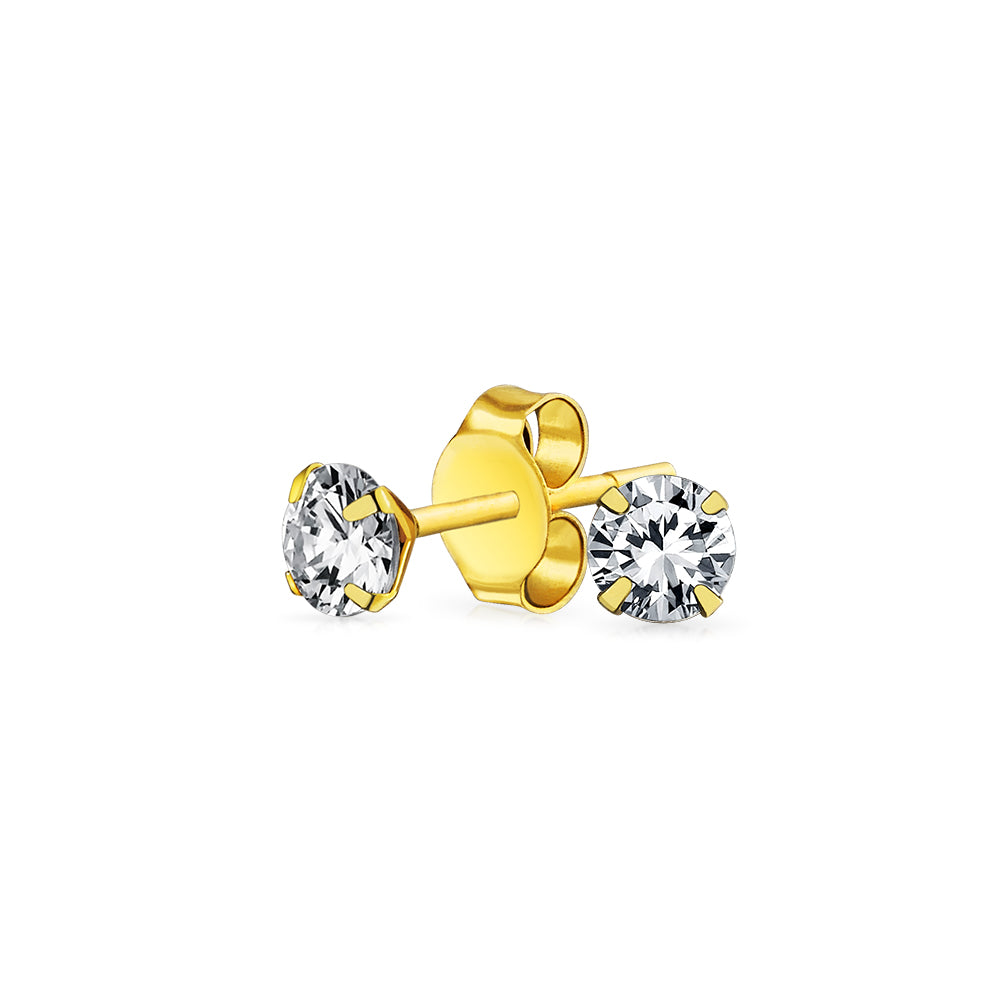 3MM CZ Yellow-Gold